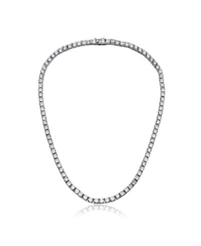 Rachel Glauber Dazzling Cubic Zirconia Tennis Necklace
