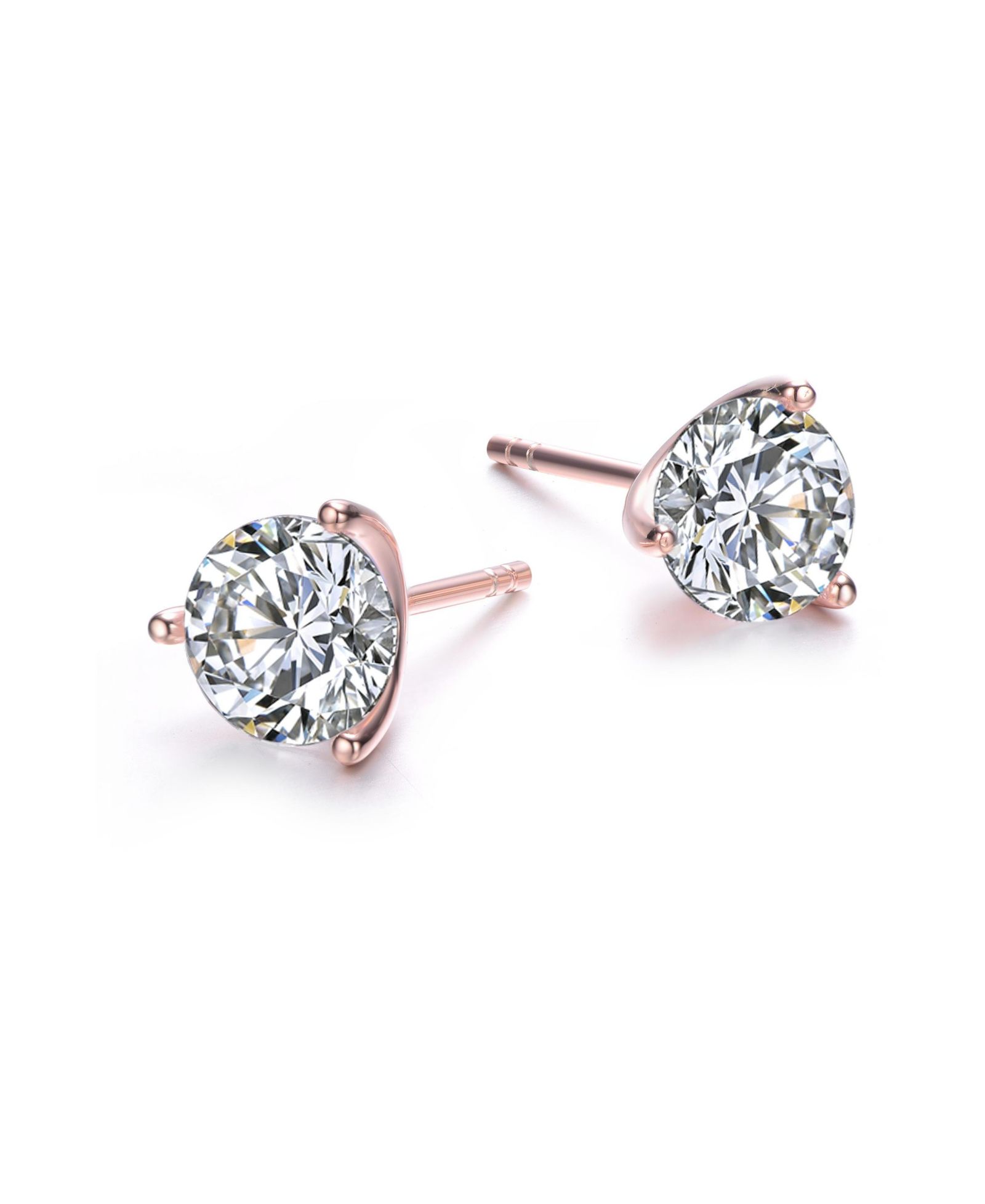 GiGiGirl Cubic Zirconia Solitaire Mini Stud Earrings