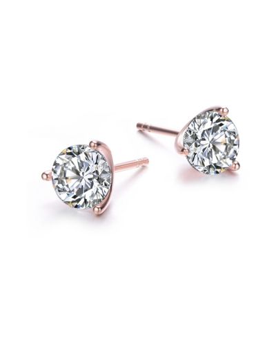 GiGiGirl Cubic Zirconia Solitaire Mini Stud Earrings