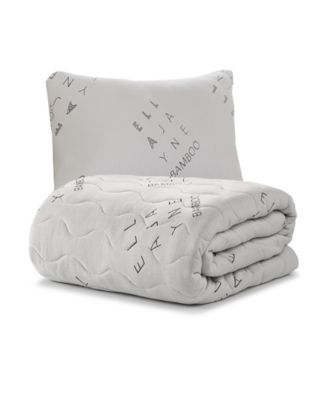Ella Jayne Viscose from Bamboo Pillow and Topper Bedding Bundle, Twin XL