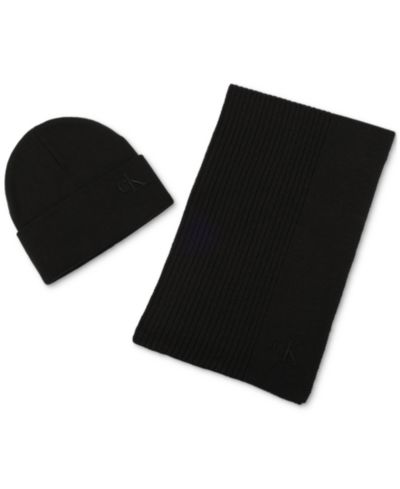 Набор Calvin Klein Men's Embroidered Beanie & Scarf