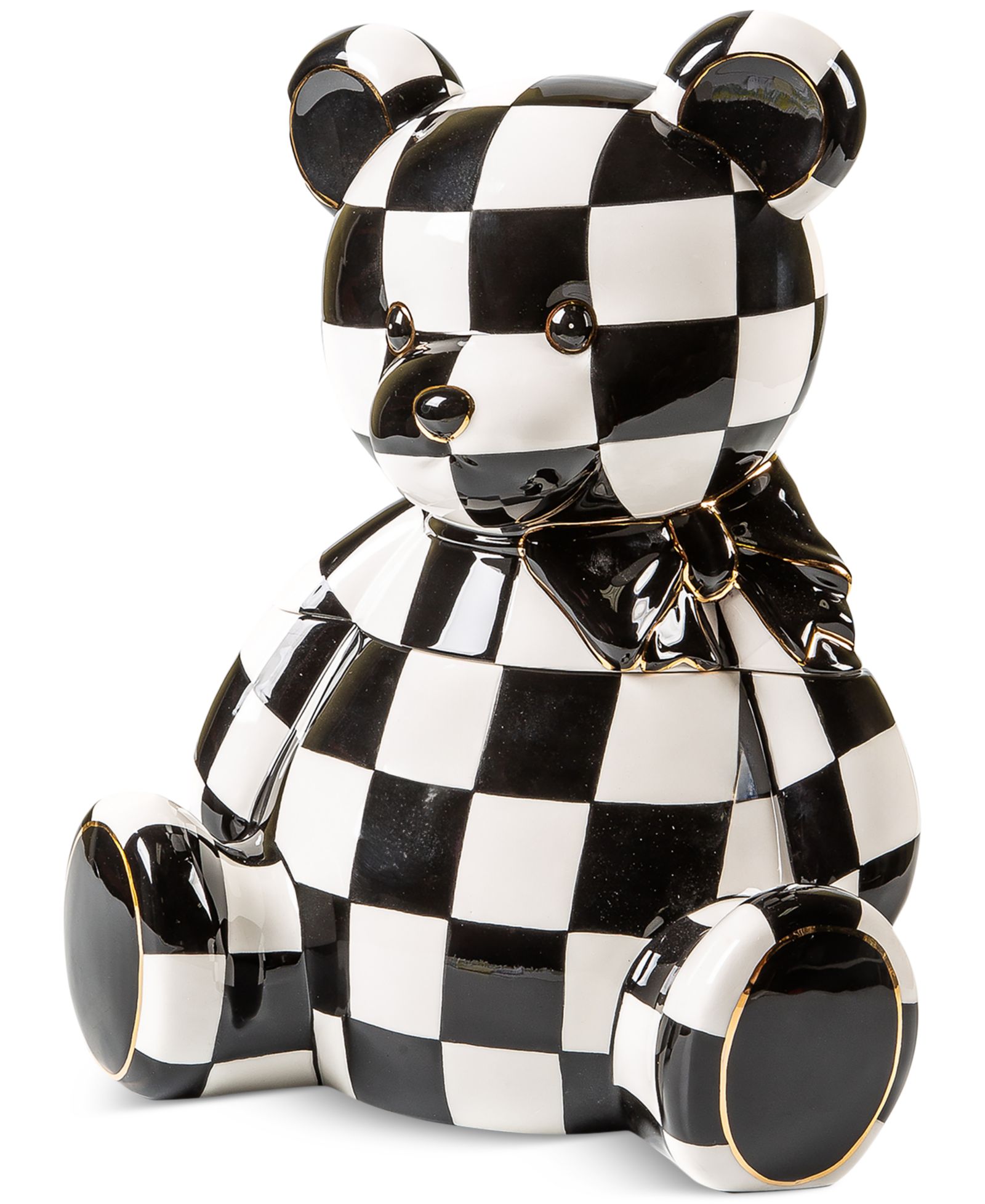 Керамическая банка для печенья MacKenzie-Childs Courtly Check Bear