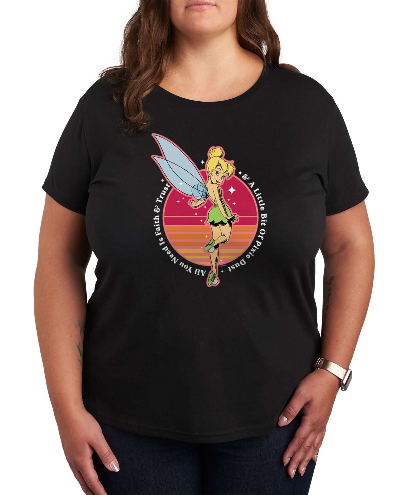 Hybrid Apparel Футболка Plus Size с графикой Tinkerbell