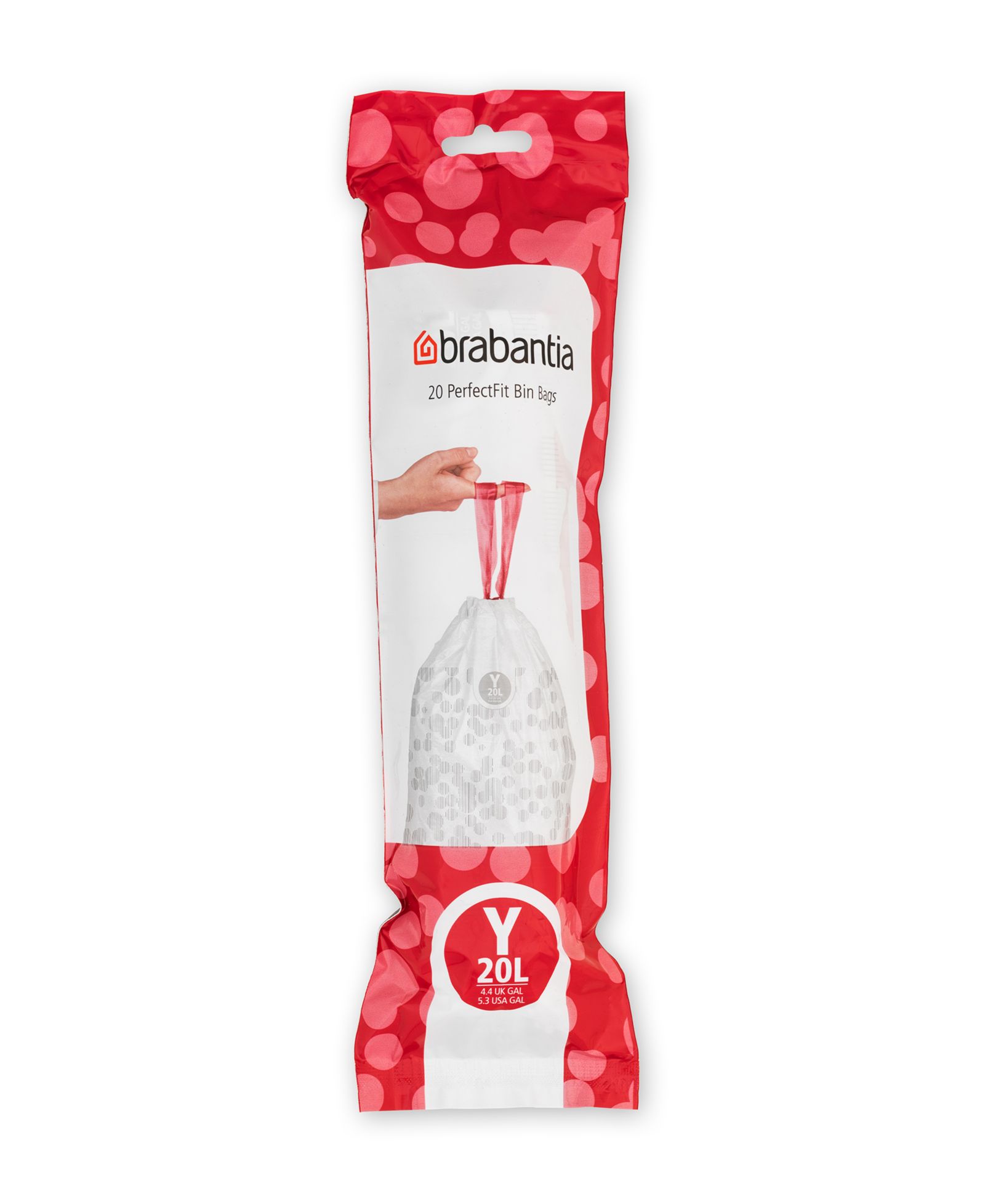 Brabantia Пакеты для мусора PerfectFit, Code Y, 5.3 Gallon, 20 Liter, 120 шт