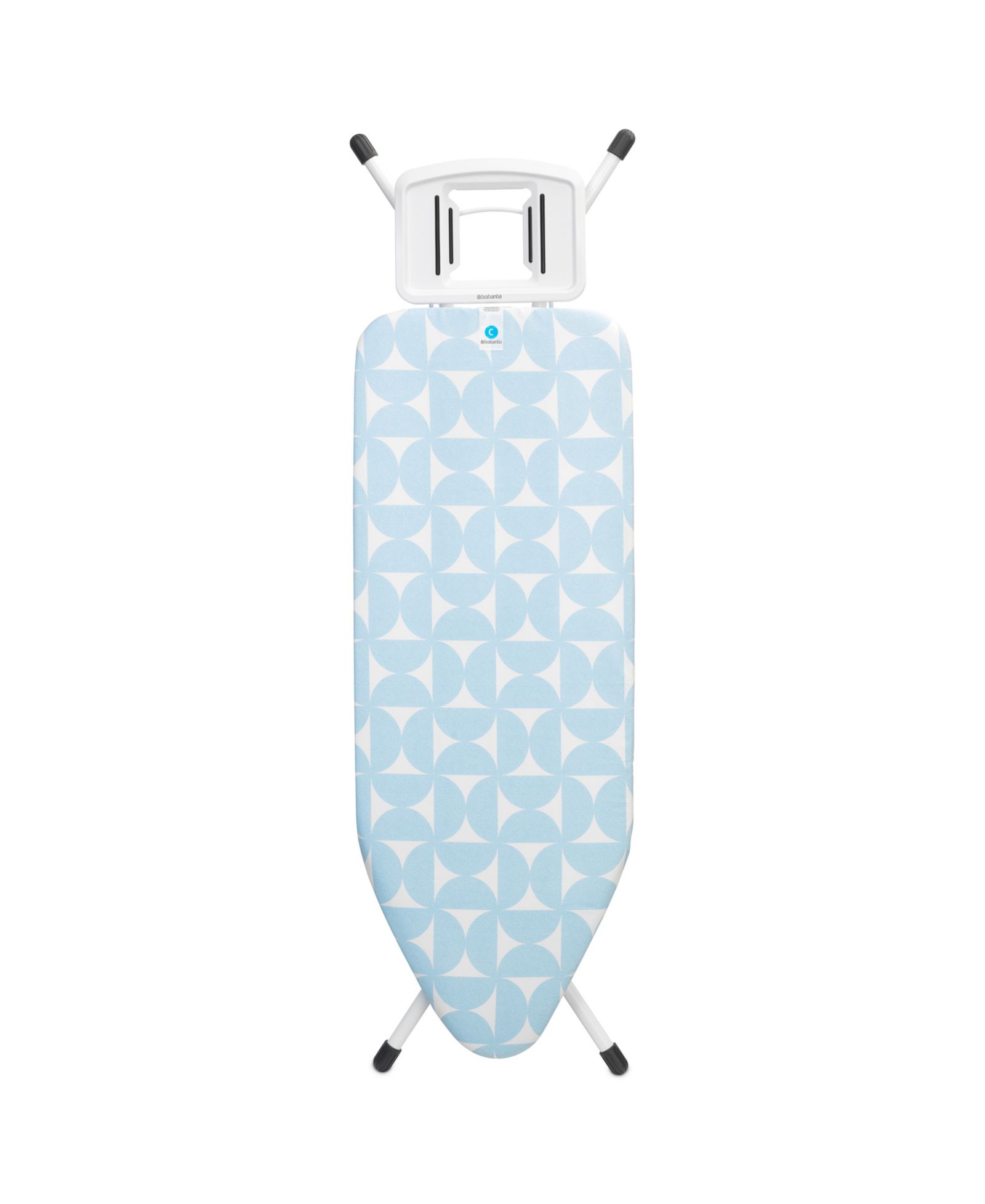 Ironing Board C, 49" x 18", 124 x 45 Centimeter - Solid Steam Iron Rest, 1" 25 Millimeter White Frame