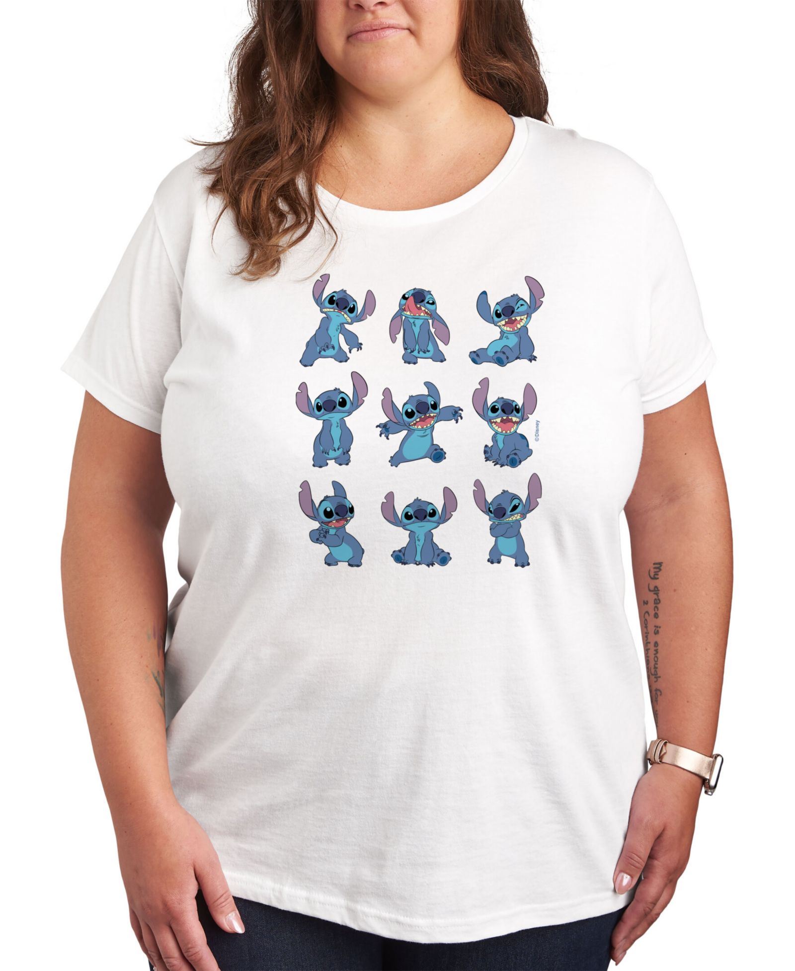 Hybrid Apparel Trendy Plus Size Stitch Graphic T-shirt