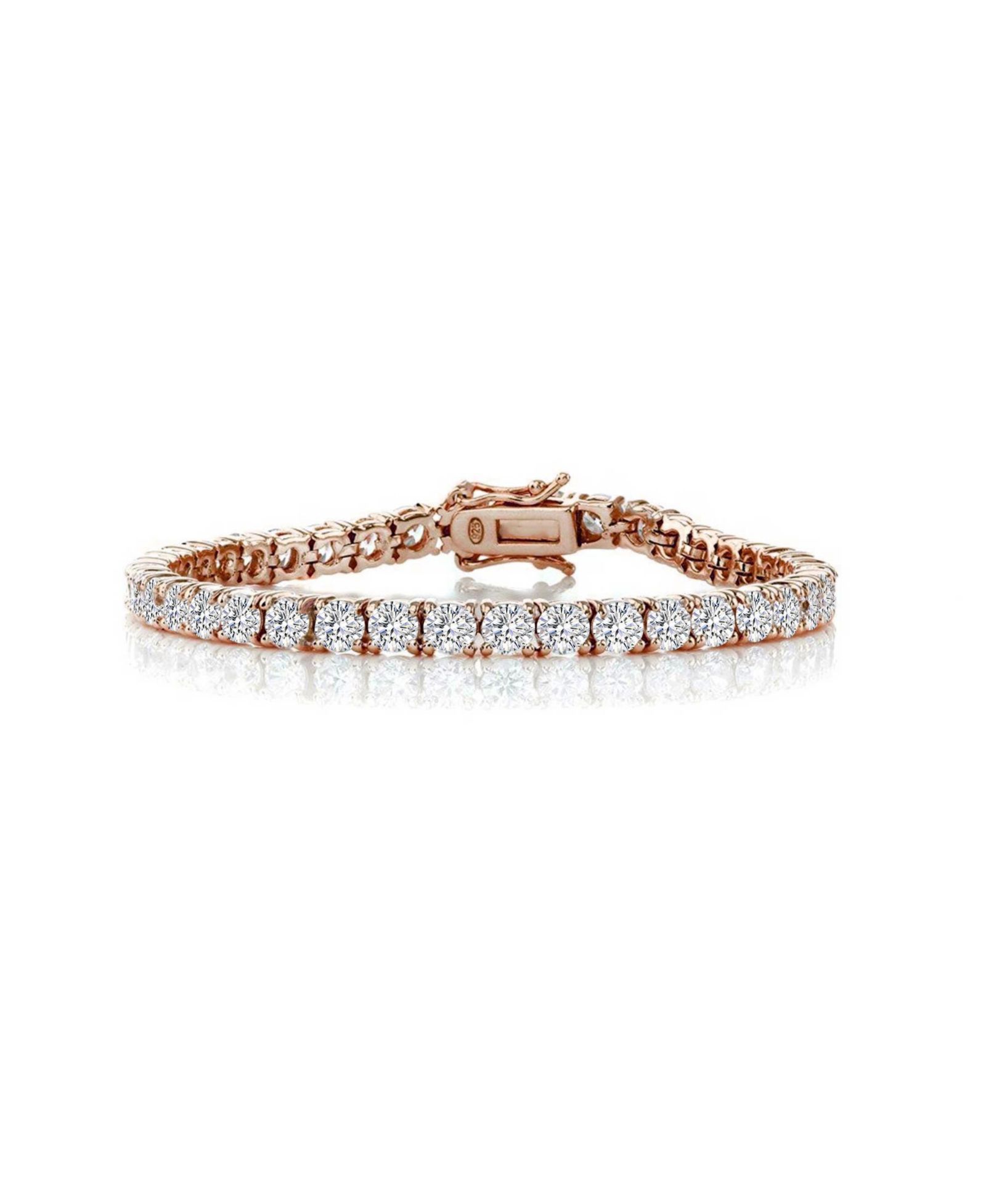 Rachel Glauber Exquisite 4MM Cubic Zirconia тонкий браслет Tennis