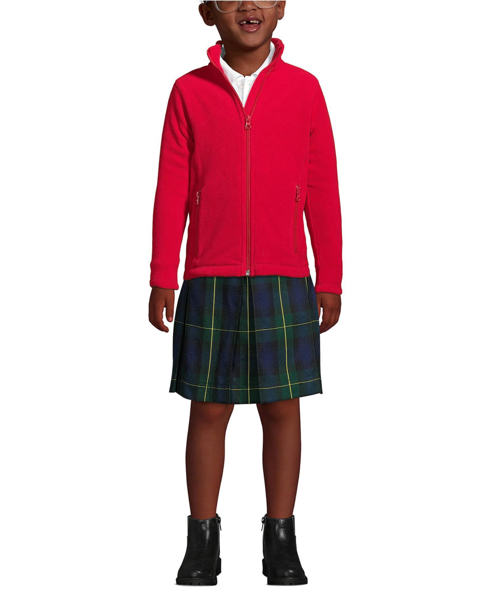 Детская флисовая куртка Lands' End School Uniform Full-Zip Mid-Weight