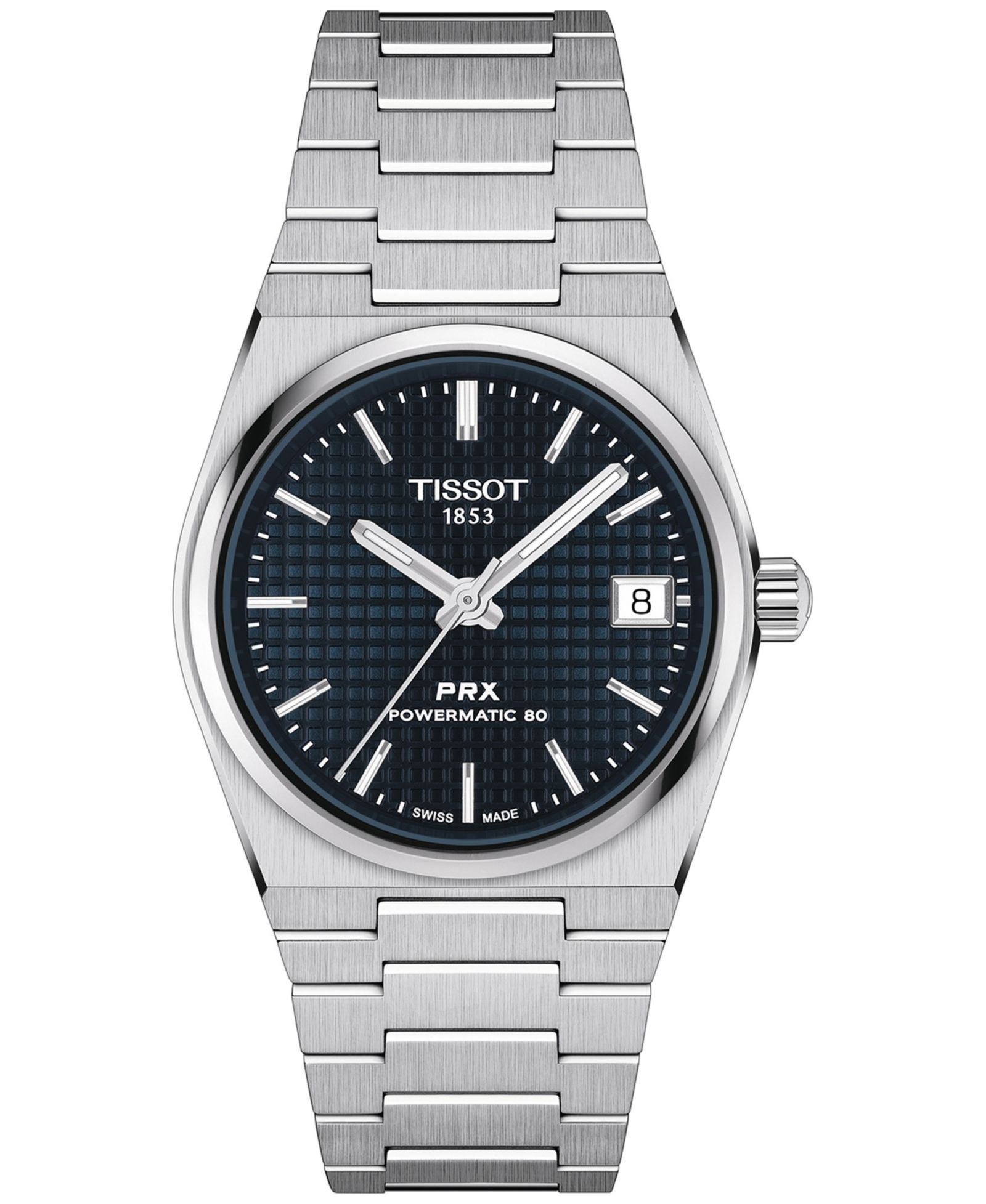 Часы Tissot Unisex Swiss Automatic PRX Powermatic 80 Stainless Steel Bracelet 35mm