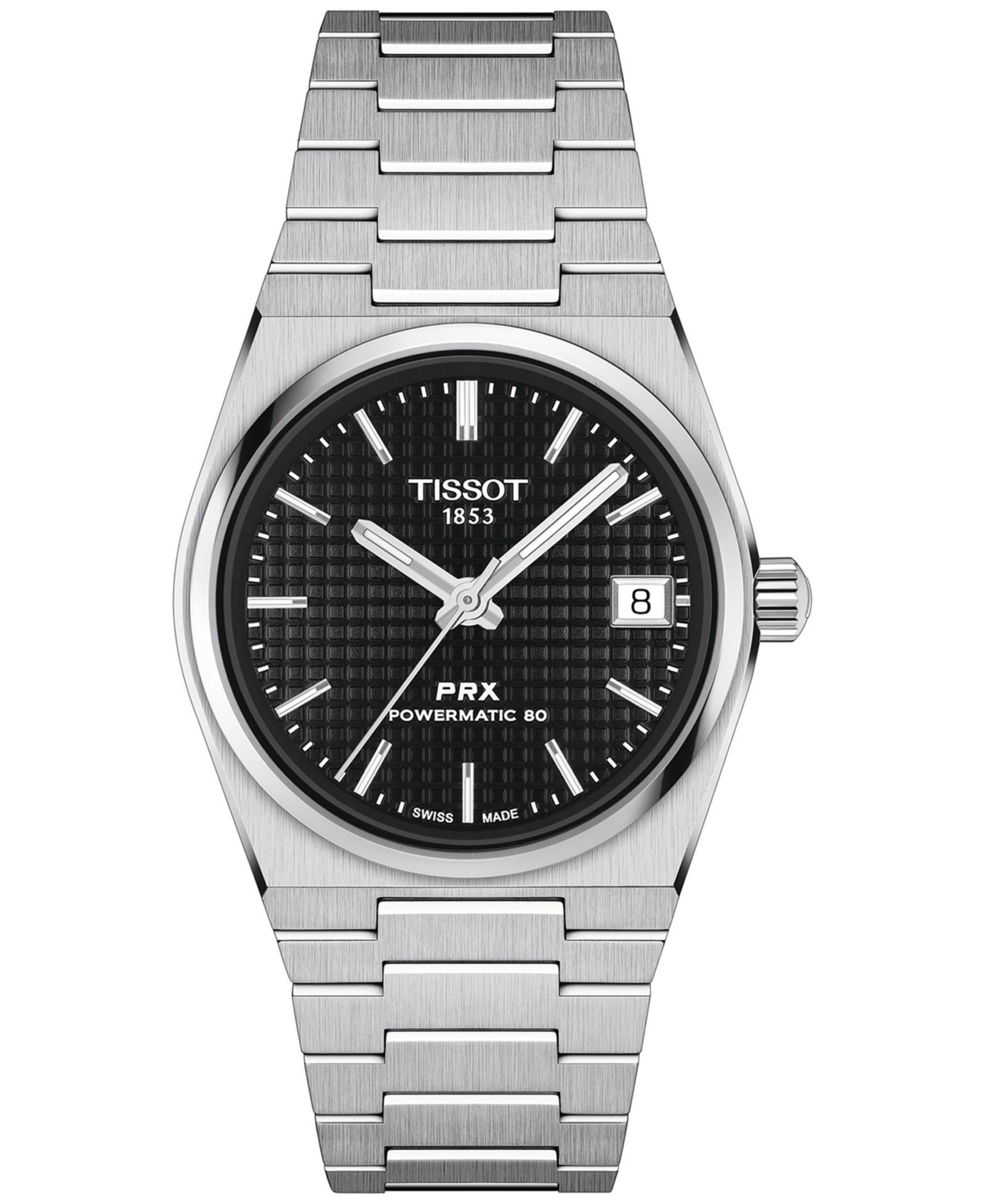 Часы Tissot Unisex Swiss Automatic PRX Powermatic 80, стальной браслет, 35mm