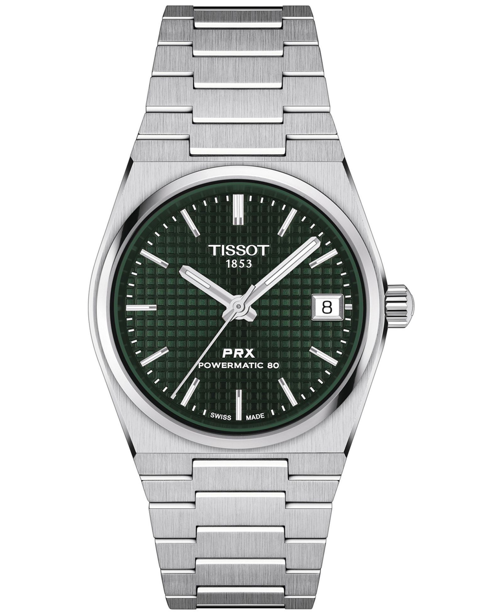 Часы Tissot Unisex Swiss Automatic PRX Powermatic 80 Stainless Steel Bracelet 35mm