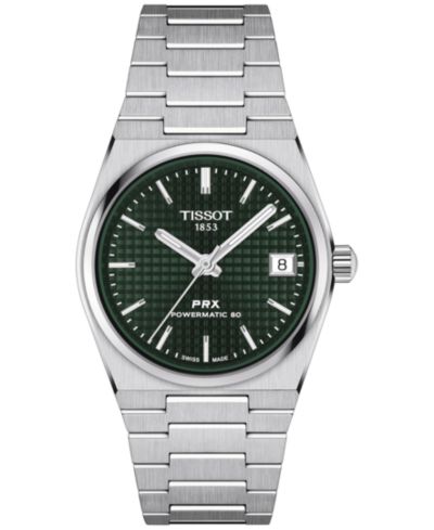 Часы Tissot Unisex Swiss Automatic PRX Powermatic 80 Stainless Steel Bracelet 35mm