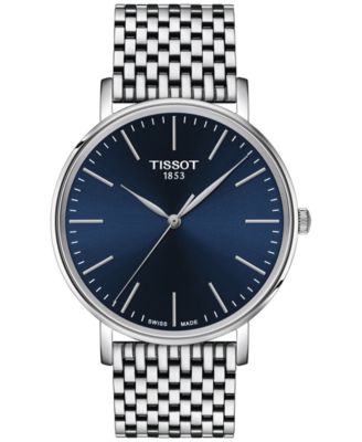 Мужские швейцарские часы Tissot Everytime из нержавеющей стали с браслетом, 40 мм
