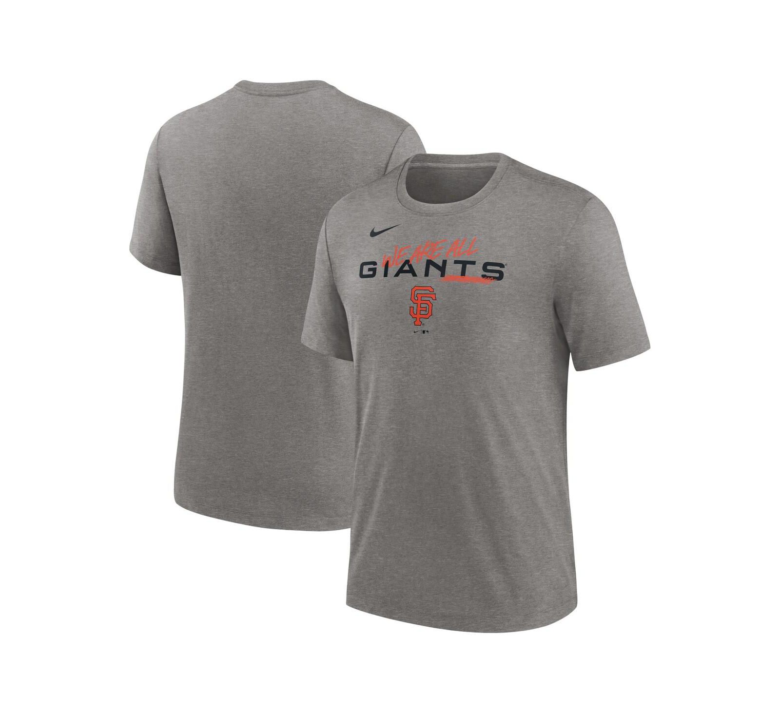 Men's Nike Heather Charcoal San Francisco Giants We Are All Tri-Blend T-shirt