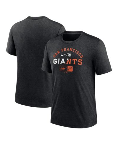 Мужская футболка Nike Heather Black San Francisco Giants Rewind Review Slash Tri-Blend