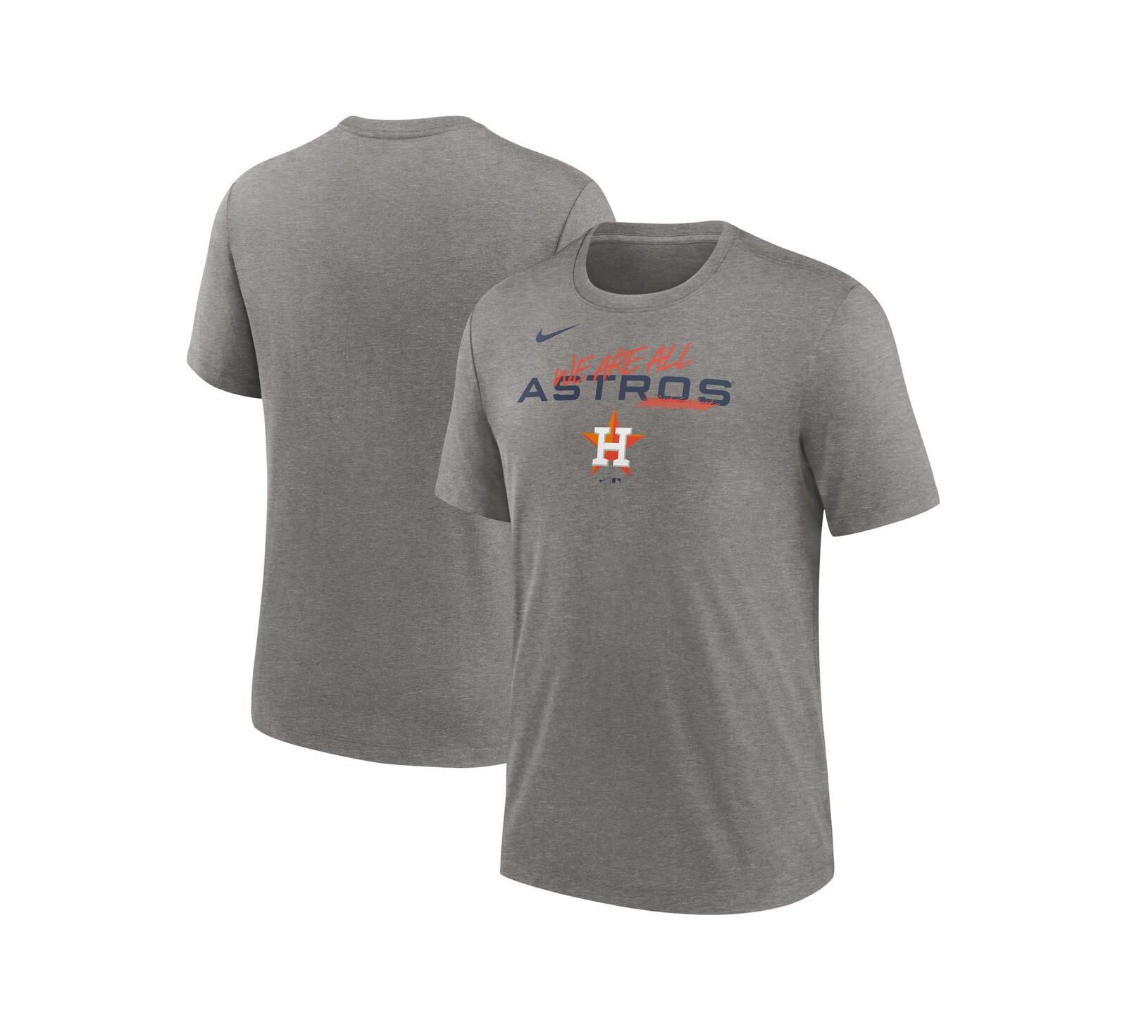 Men's Nike Heather Charcoal Houston Astros We Are All Tri-Blend T-shirt