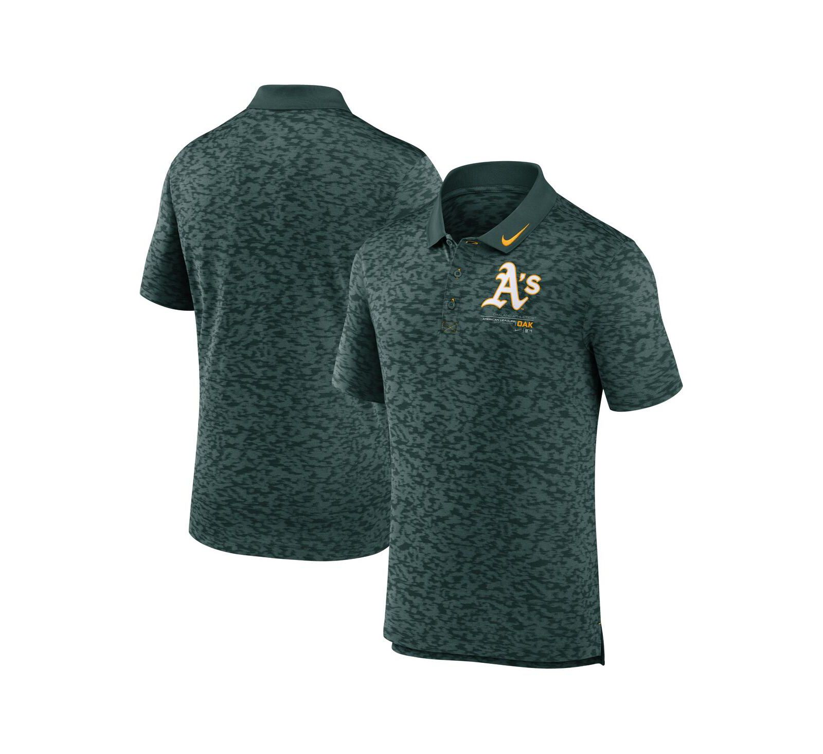 Men's Nike Green Oakland Athletics Next Level Performance Polo Shirt