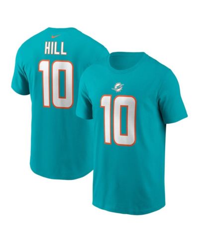 Мужская футболка Nike Tyreek Hill Aqua Miami Dolphins Player Name and Number