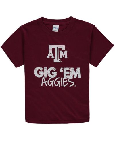Детская футболка Two Feet Ahead бордового цвета с логотипом Texas A&M Aggies