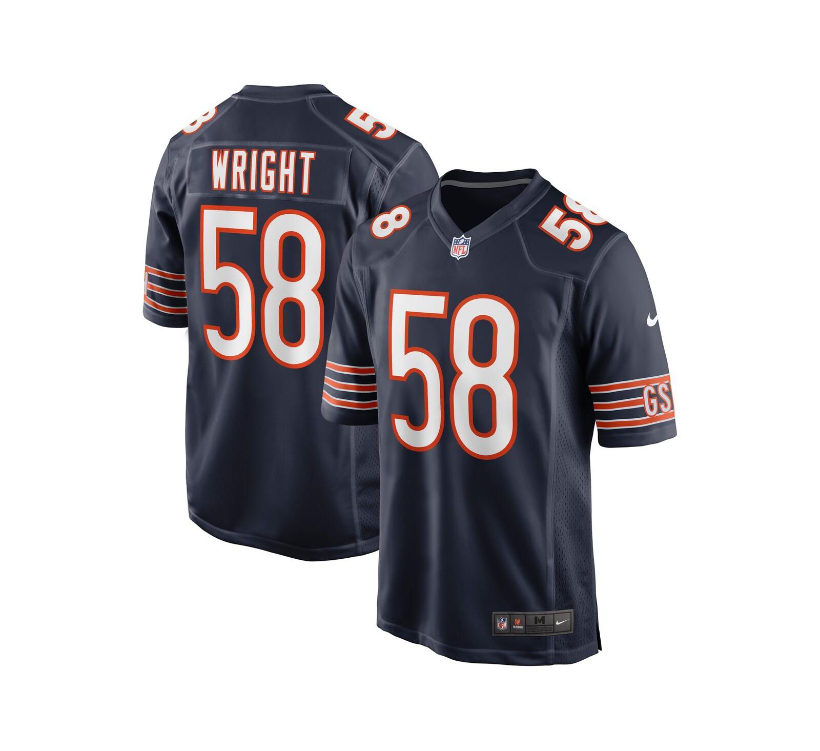 Мужская игровая джерси Nike Darnell Wright Chicago Bears