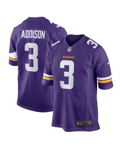 Мужская джерси Nike Jordan Addison Purple Minnesota Vikings 2023 NFL Draft First Round Pick Game