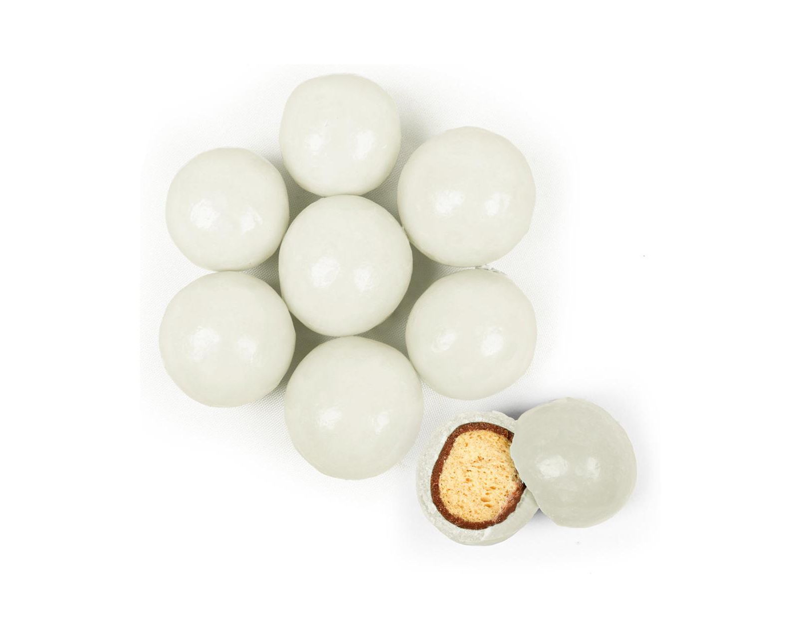 Just Candy Premium Gourmet White Candy Milk Chocolate Malted Milk Balls, 1.67 Pounds