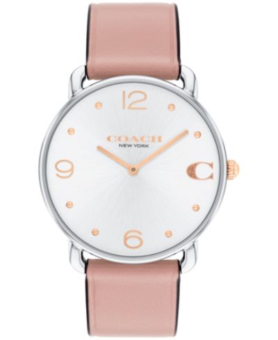 Женские часы COACH Elliot, кожаный ремешок, Blush, 36mm