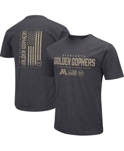 Мужская футболка Colosseum Heather Black Minnesota Golden Gophers Big and Tall OHT Military-Inspired Appreciation Playbook
