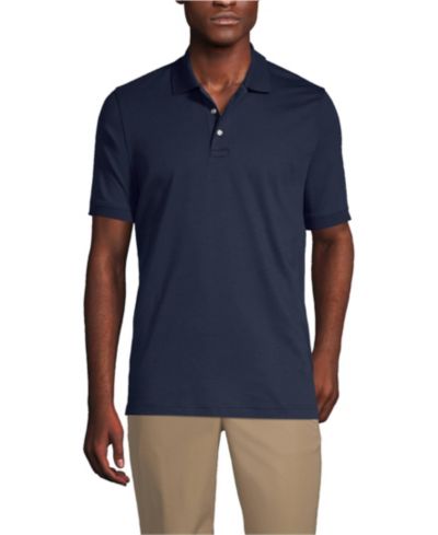 Lands' End Men's Short Sleeve Interlock Polo Shirt