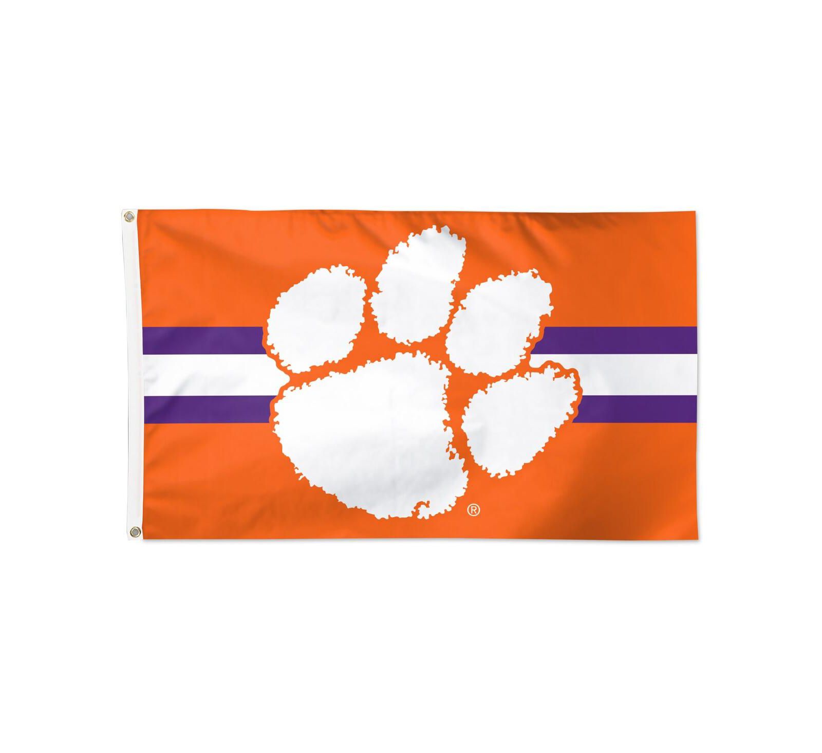 Флаг Wincraft Clemson Tigers 3' x 5' Horizontal Stripe Deluxe Single-Sided Flag