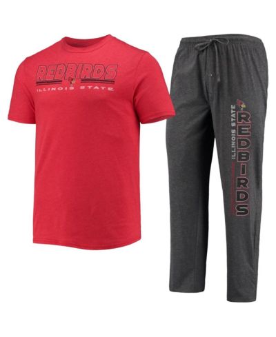 Мужской комплект для сна Concepts Sport: футболка и брюки, цвет Heathered Charcoal/Red