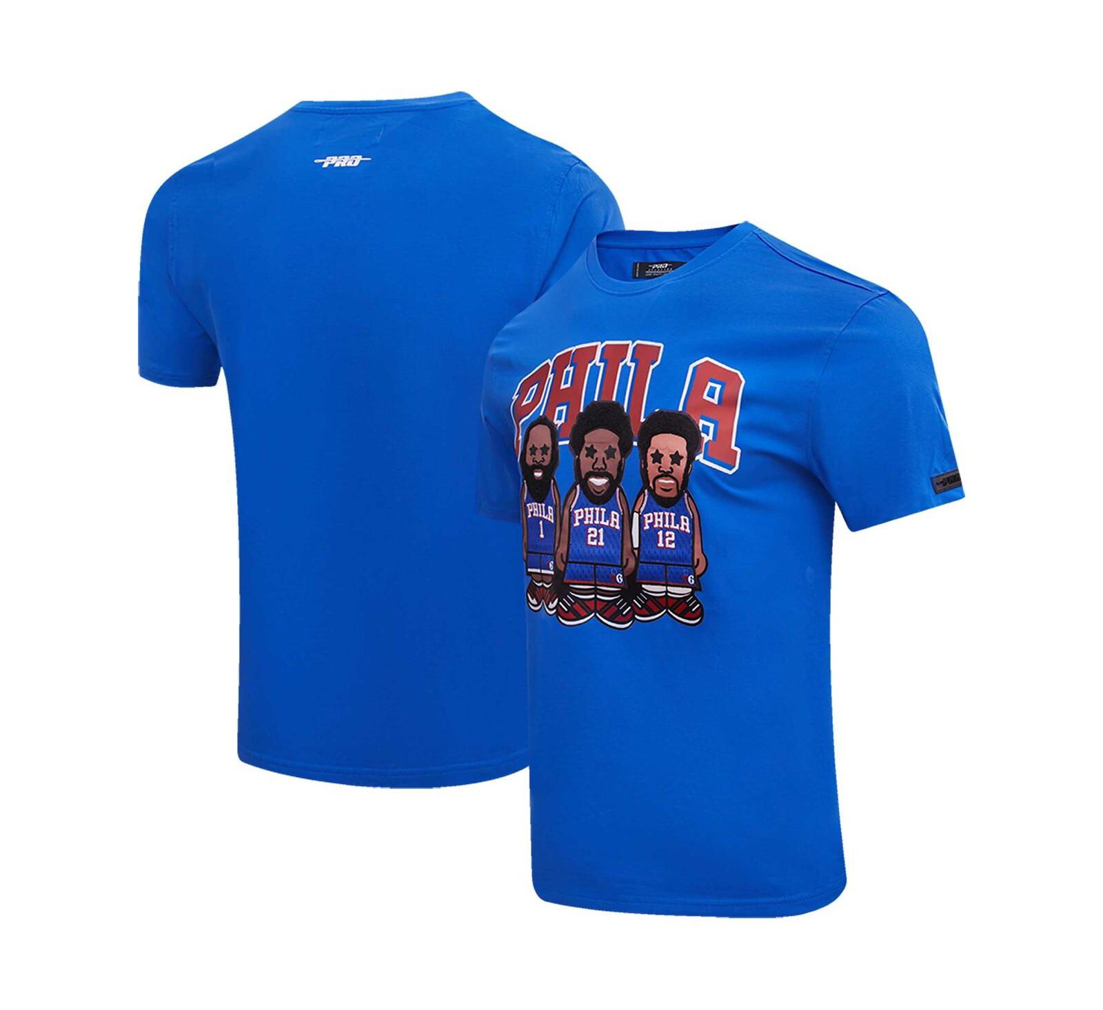 Мужская футболка Pro Standard Philadelphia 76ers с Joel Embiid, James Harden и Tobias Harris