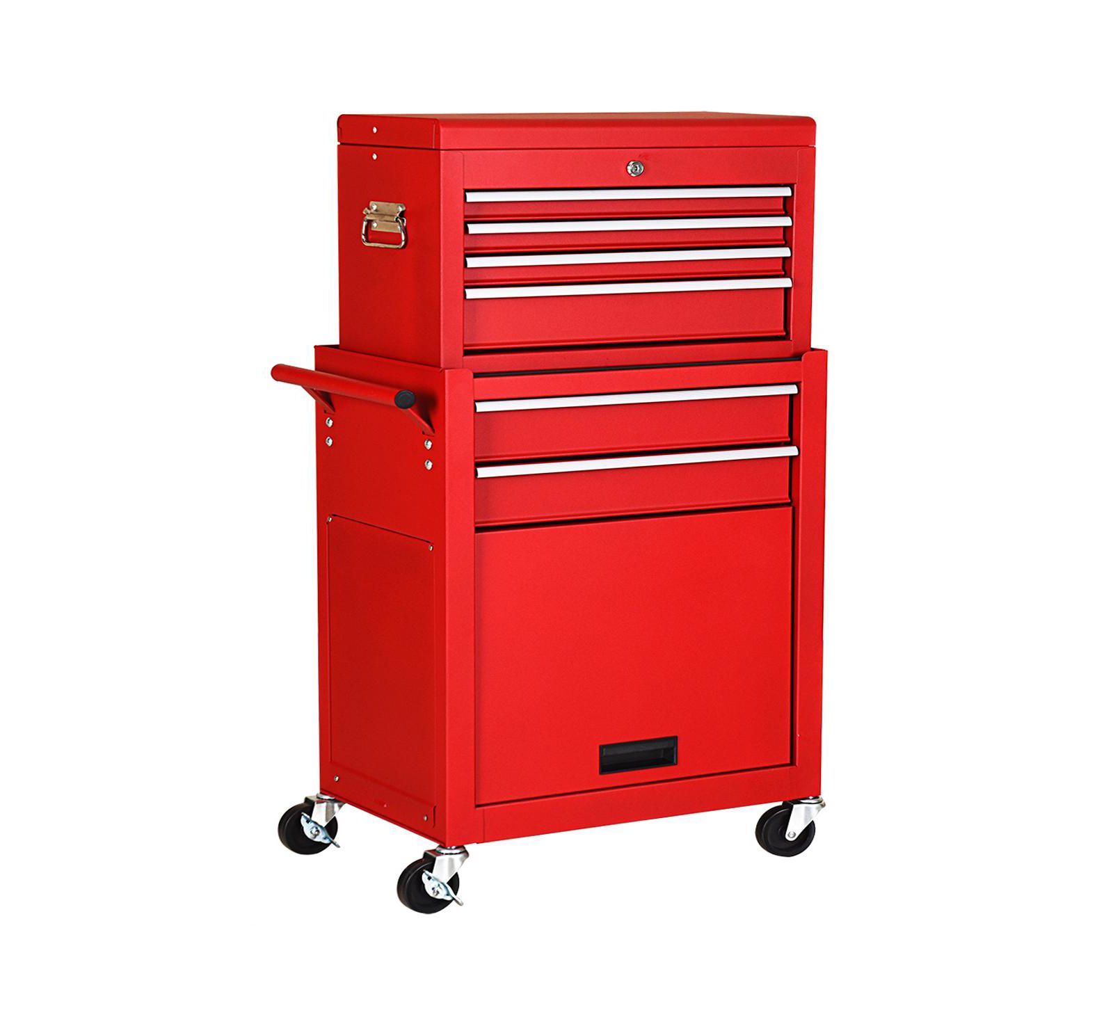 2 in 1 Rolling Cabinet Storage Chest Box Organizer