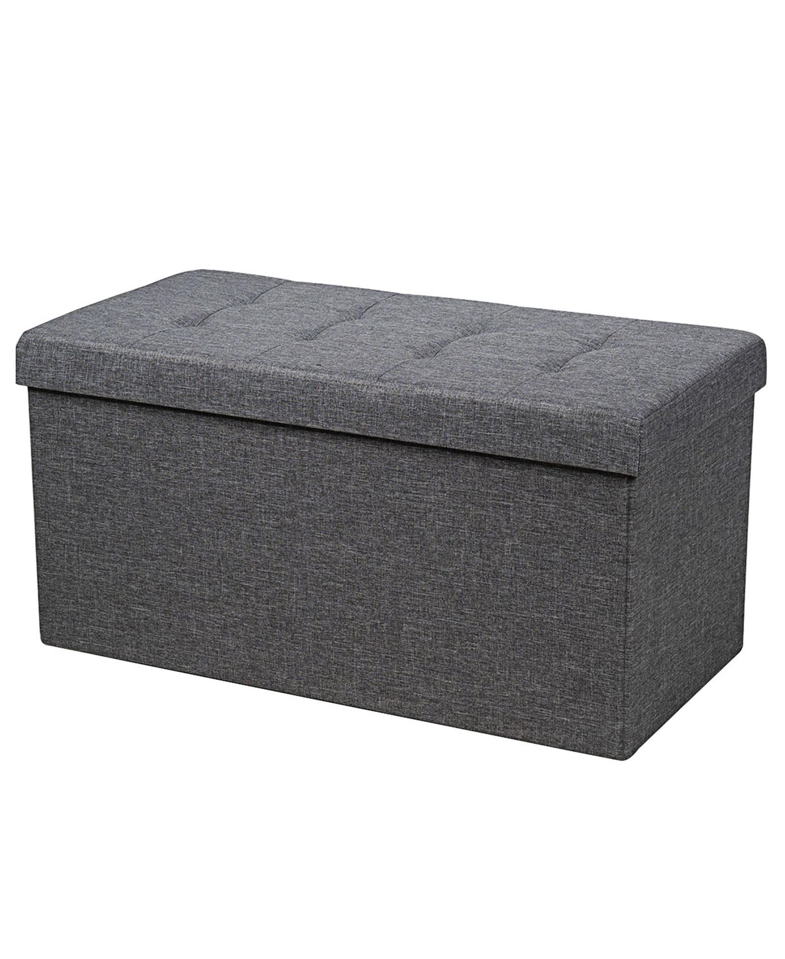Costway 31.5'' Fabric Foldable Storage Ottoman Toy Chest W/ Removable Storage Bin