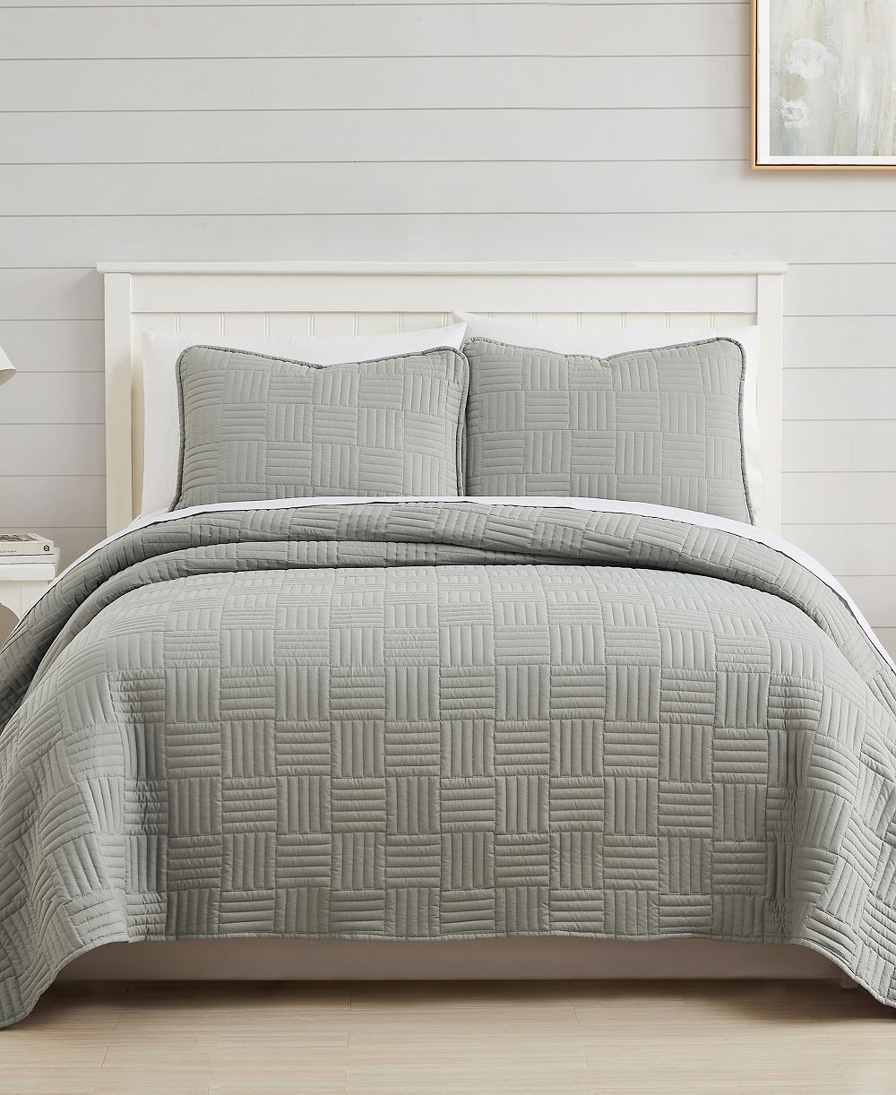 Southshore Fine Linens Grid 2-Pc. Quilt Set, Twin