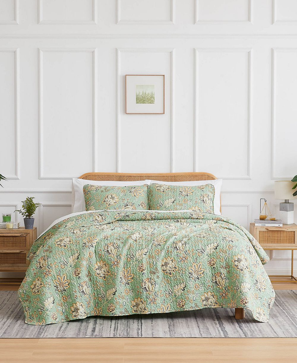 Southshore Fine Linens Jacobean Willow Oversized 3-Pc. Quilt Set, King