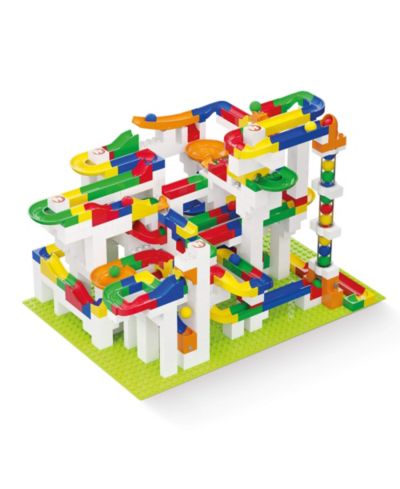 Hubelino Mega Building Box Deluxe Marble Run 585-Piece Building Set, Ages 4+
