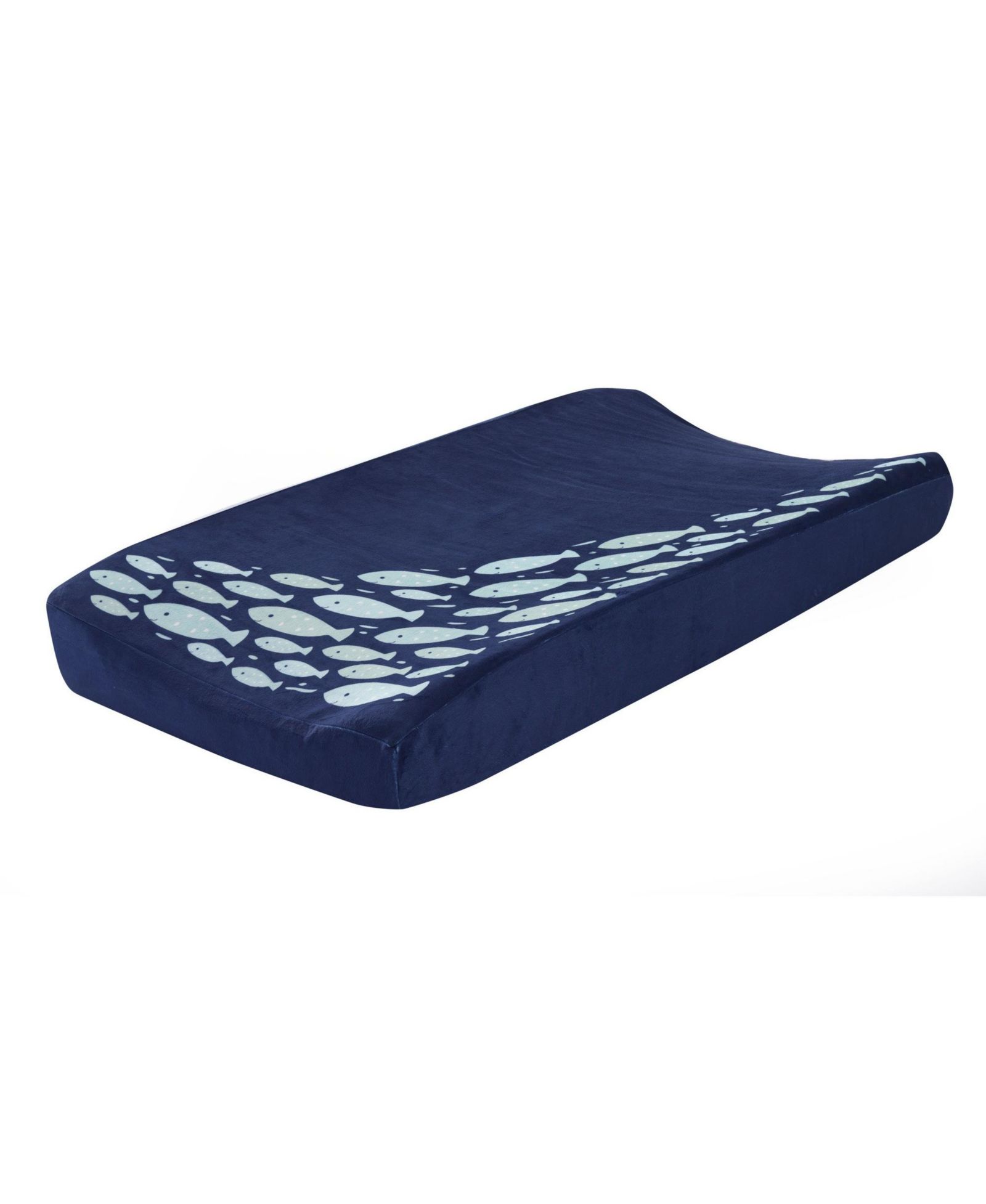 Lambs & Ivy Lambs and Ivy Oceania Soft Minky Blue Fish Nautical/Ocean Theme Diaper Changing Pad Cover