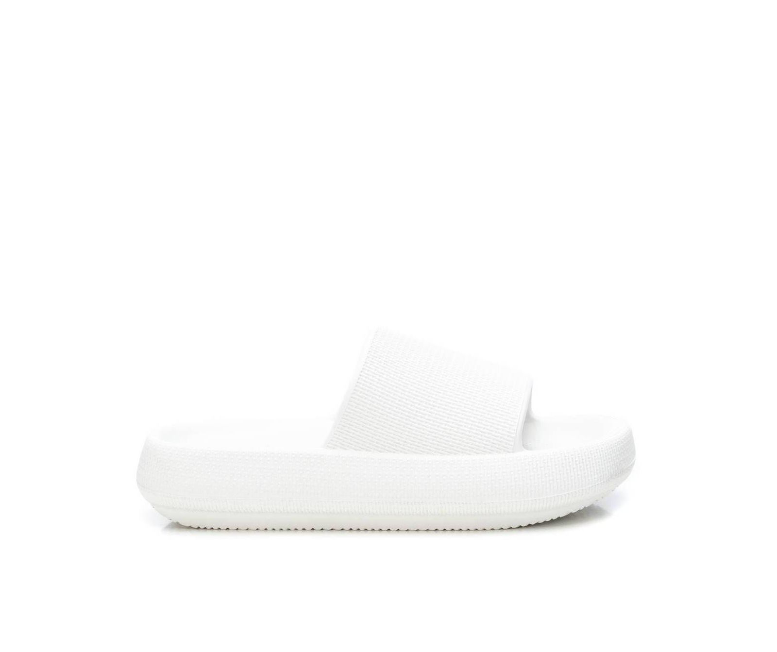 Women's Rubber Flat Sandals By XTI,  White