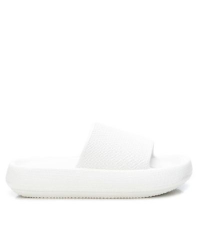 Women's Rubber Flat Sandals By XTI,  White