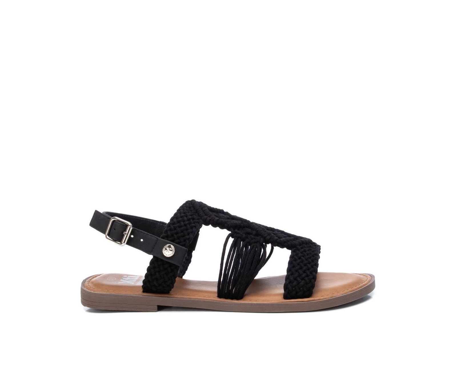 Женские сандалии XTI Braided Strap Flat Black