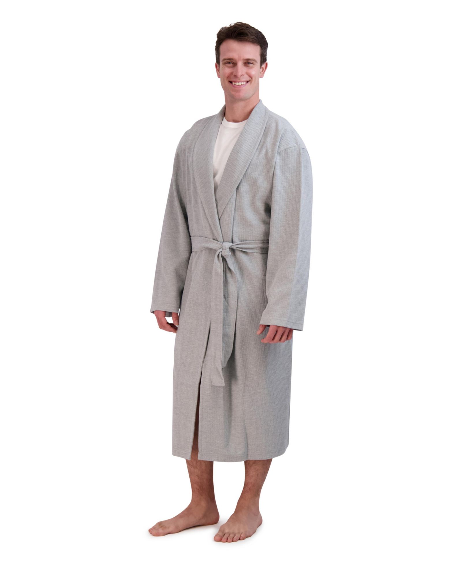 Мужской хлопковый махровый халат Hanes Big and Tall