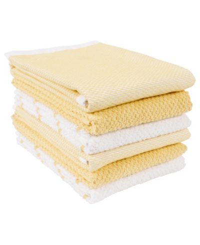 KAF Home Ayesha Curry Cotton 6 Piece Mixed Utility Kitchen Dish Towel, 18" x 28"