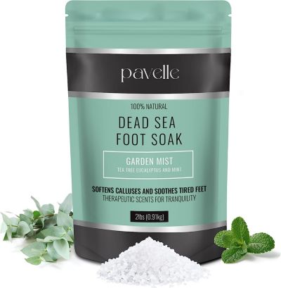 Pavelle Foot Salts for Foot Bath, Dead Sea Salt Spa, Garden Mist