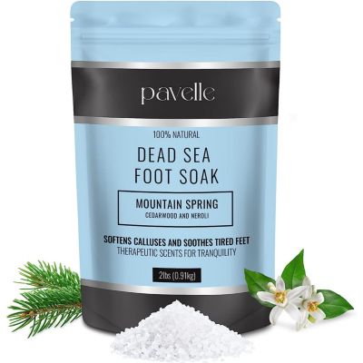 Pavelle Foot Salts for Foot Bath, Dead Sea Salt Spa, Mountain Spring
