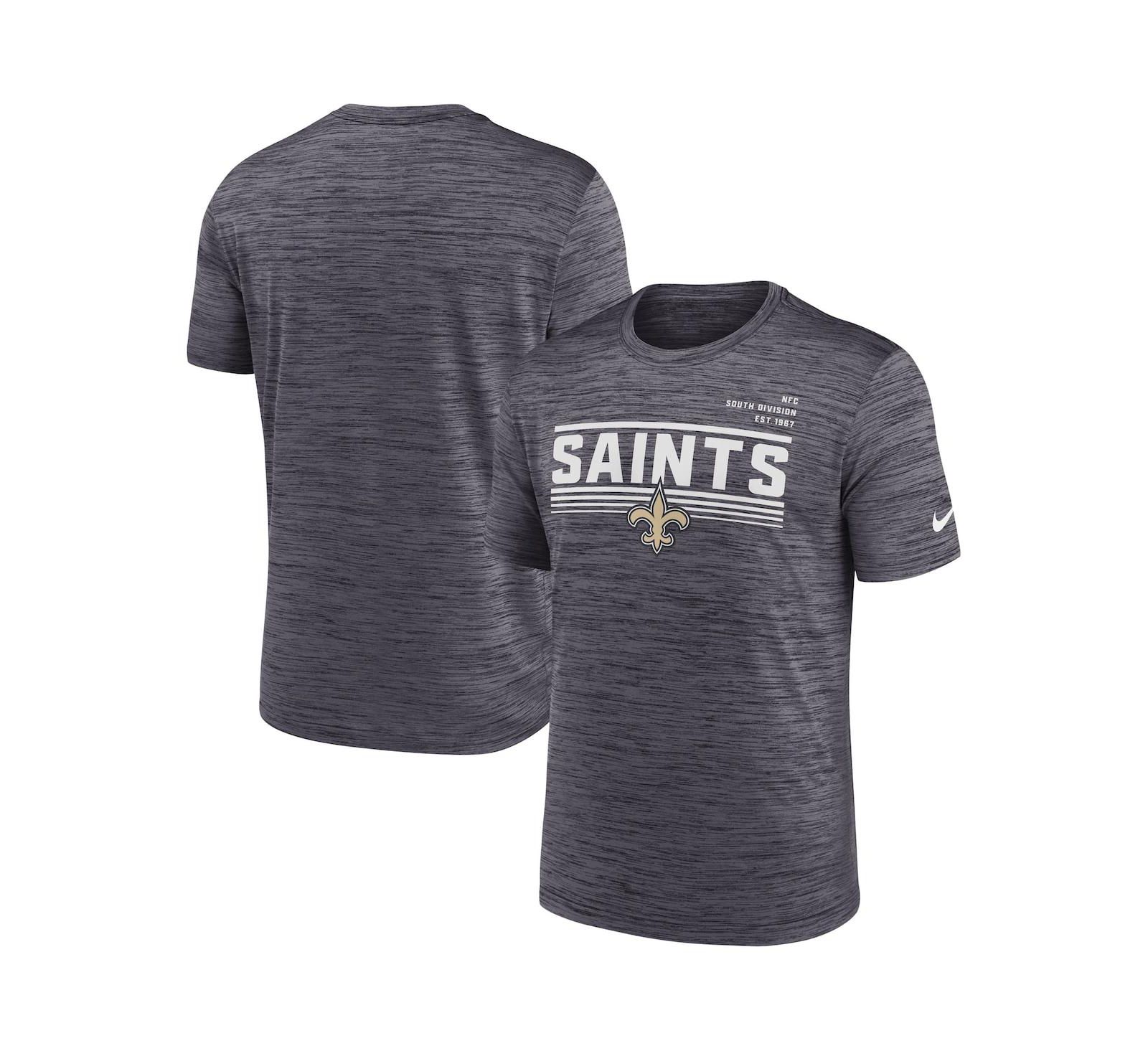 Men's Nike Anthracite New Orleans Saints Yardline Velocity Performance T-shirt
