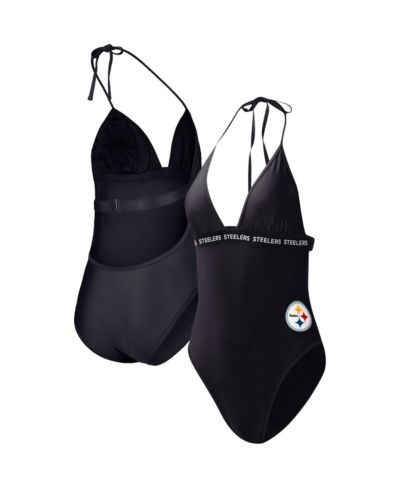 Слитный купальник Women's G-III 4Her by Carl Banks Black Pittsburgh Steelers