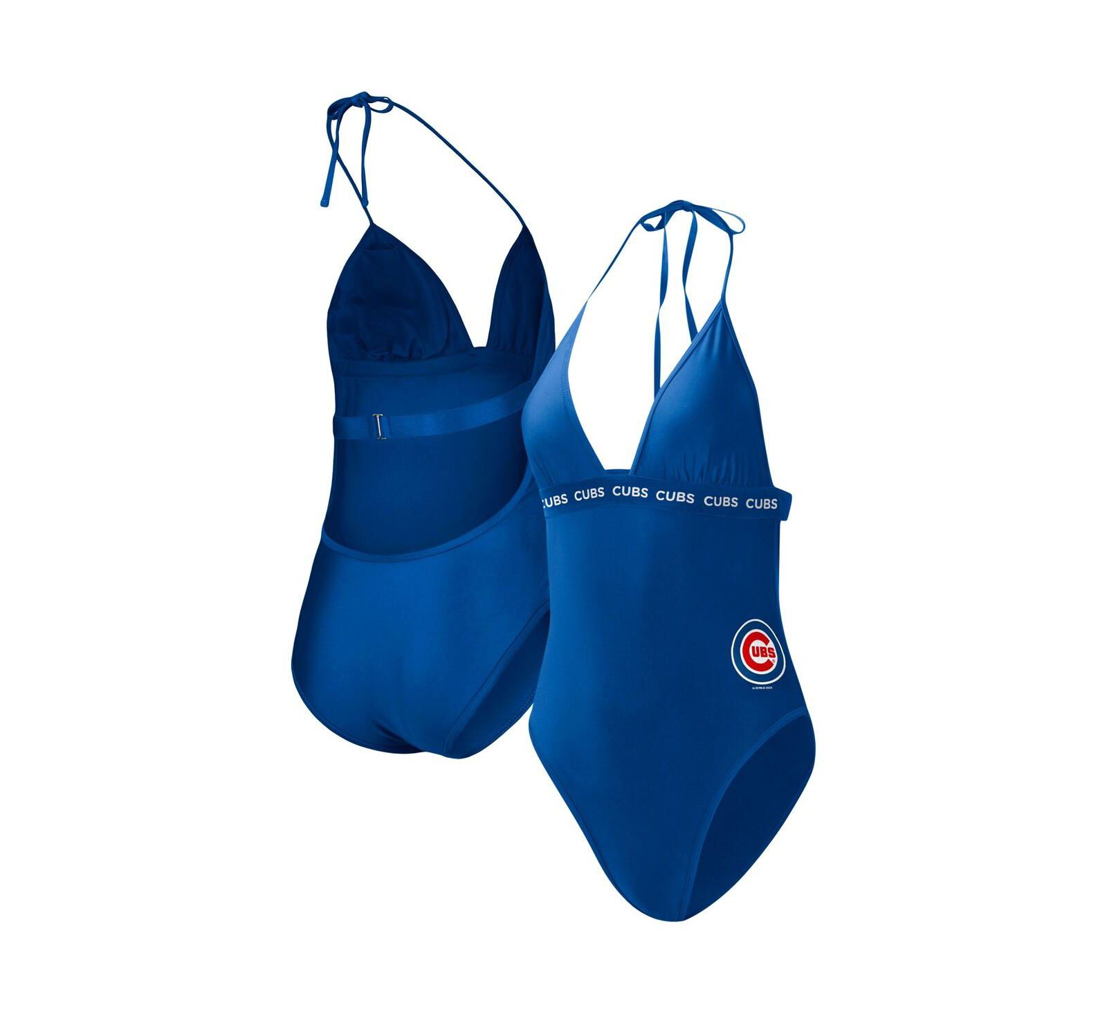Women's G-III 4Her by Carl Banks Royal Chicago Cubs Full Count One-Piece Swimsuit