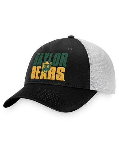 Men's Top of the World Black, White Baylor Bears Stockpile Trucker Snapback Hat