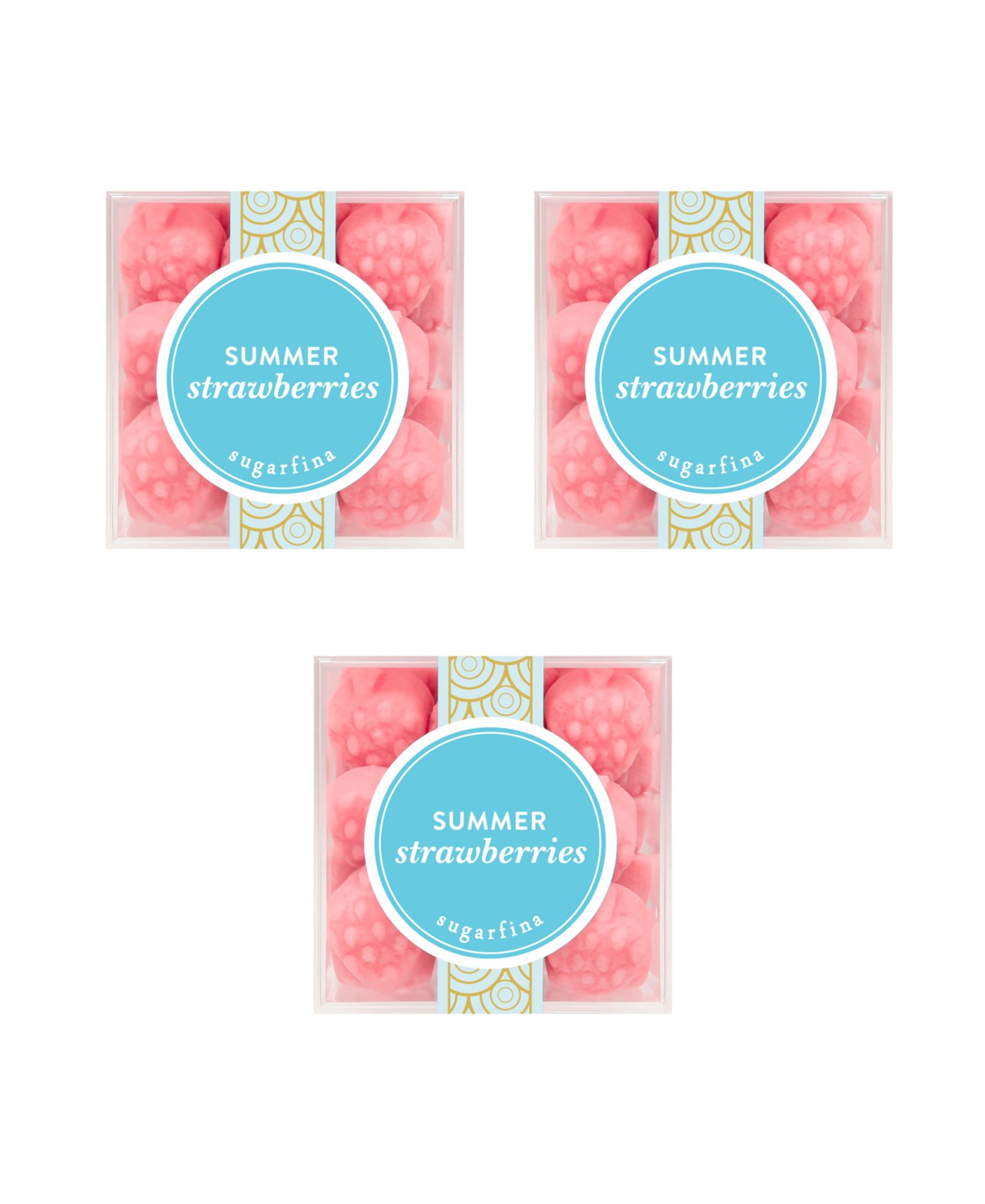 Sugarfina Summer Strawberries - Small Cube Kit, 3 Piece